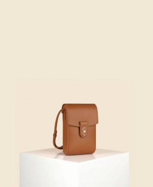 Brown Women's Cafuné Trunk Box Crossbody Bags | GBE7077HO