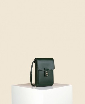 Deep Green Women's Cafuné Trunk Box Crossbody Bags | KUD6212OJ