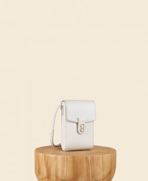 White Women's Cafuné Trunk Box Crossbody Bags | LNZ3388UQ