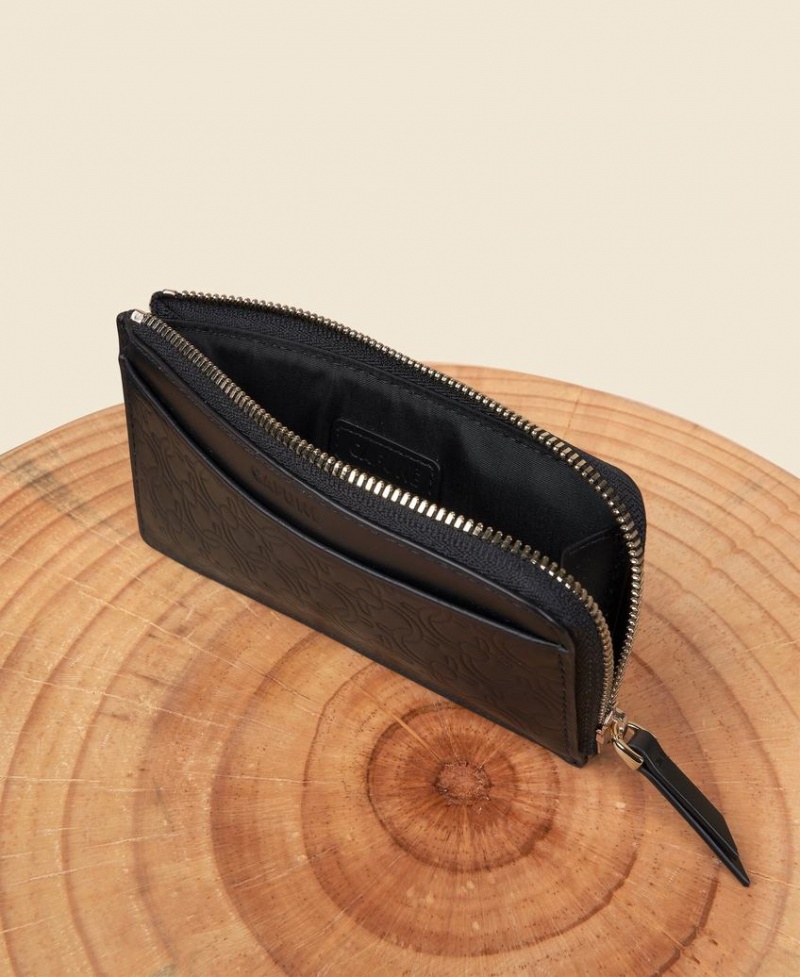 Black Women's Cafuné C-Lock L-Zip Cardholders | VPD2854PW