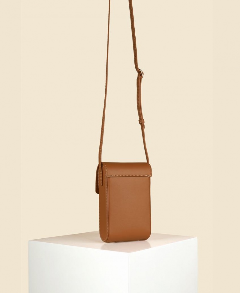 Brown Women's Cafuné Trunk Box Crossbody Bags | GBE7077HO