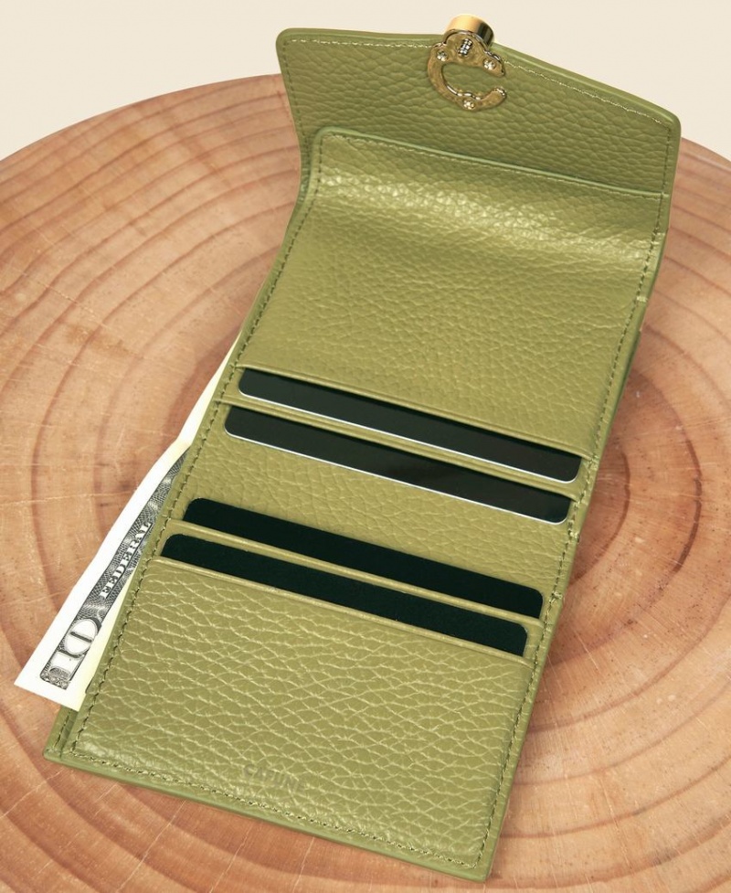 Green Women's Cafuné Double-C Wallets | LDW2712NT