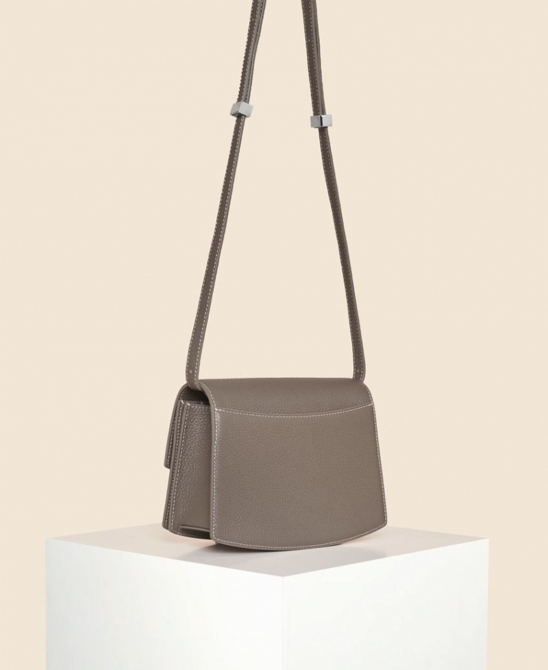 Grey Brown Women's Cafuné Small Pendulum Crossbody Bags | XCO7835KN