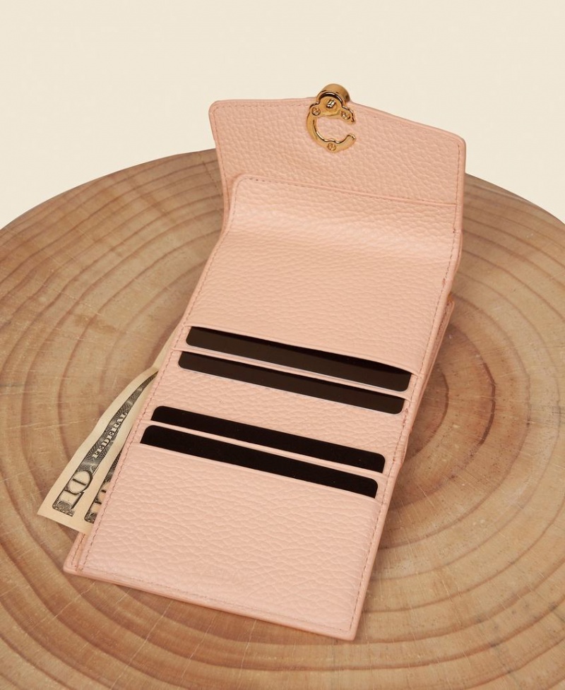 Pink Women's Cafuné Double-C Wallets | OIX9421GZ