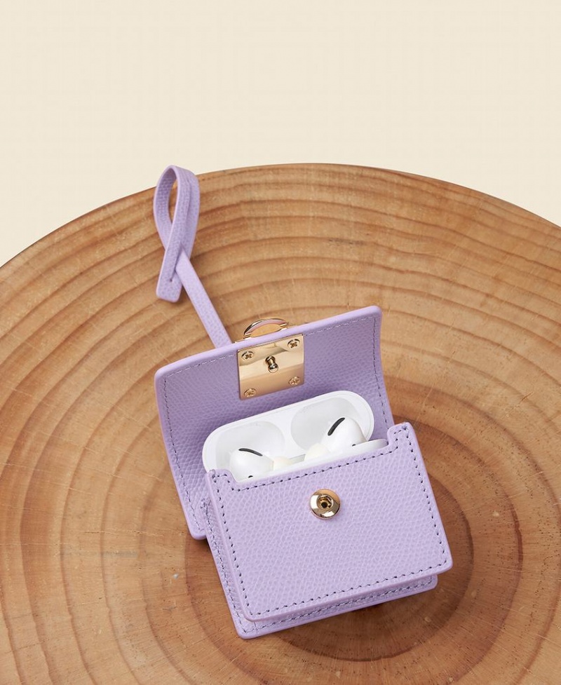 Purple Women's Cafuné Stance Pod AirPods Case Mini Bags | GHT8884GO