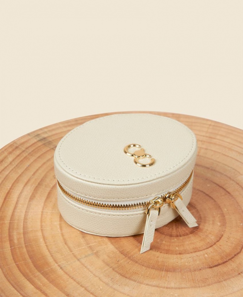 White Women's Cafuné Double-C Jewellery Keeper Make-Up Bags | XZA254ON