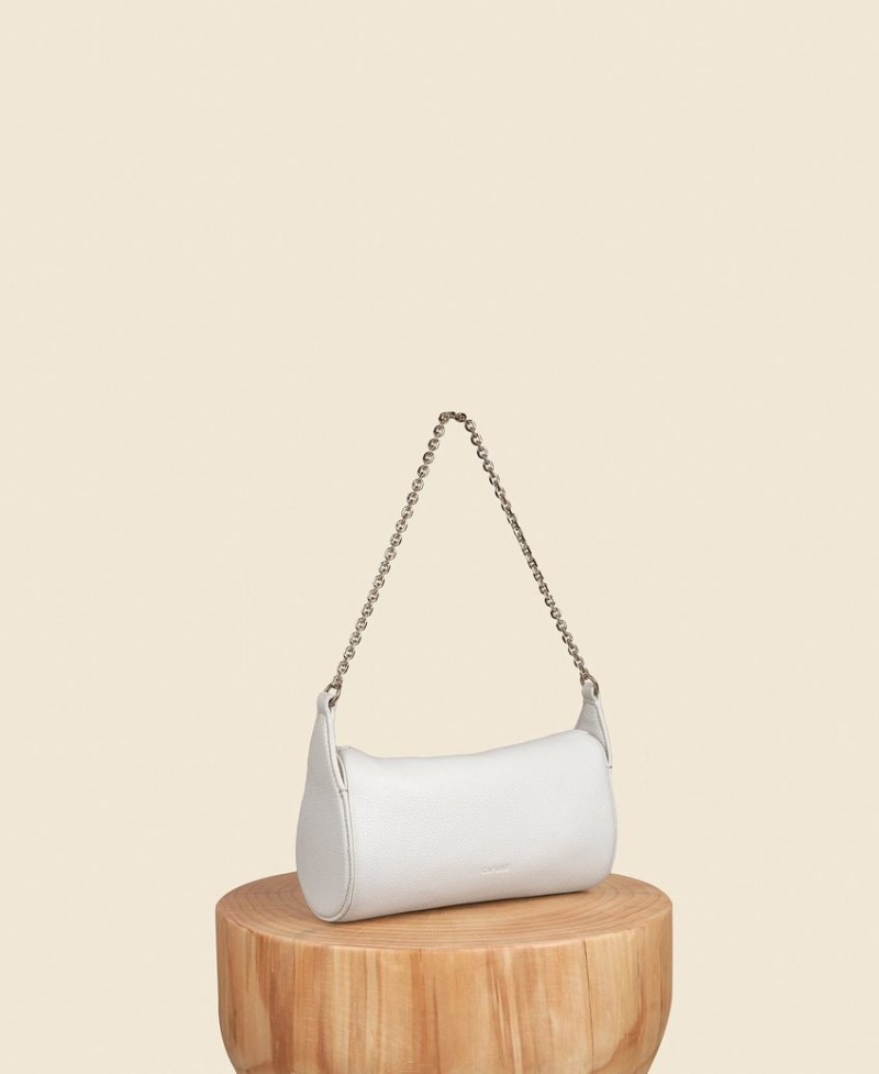 White Women's Cafuné Mini Drop Duffel Shoulder Bags | XHI9759JG