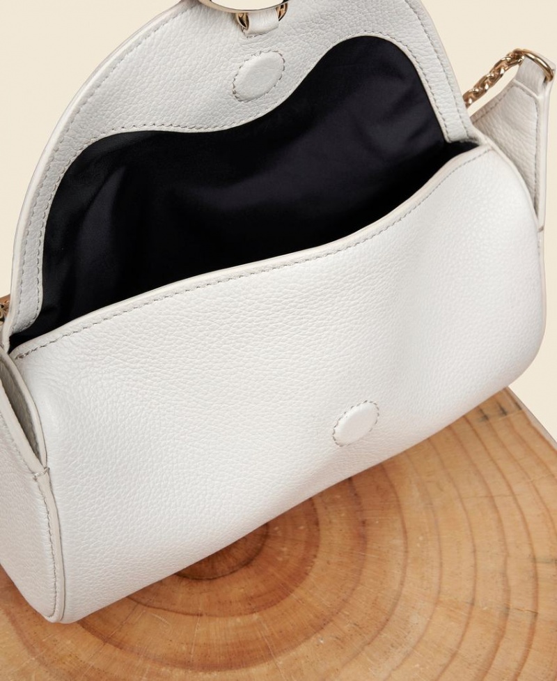 White Women's Cafuné Mini Drop Duffel Shoulder Bags | XHI9759JG