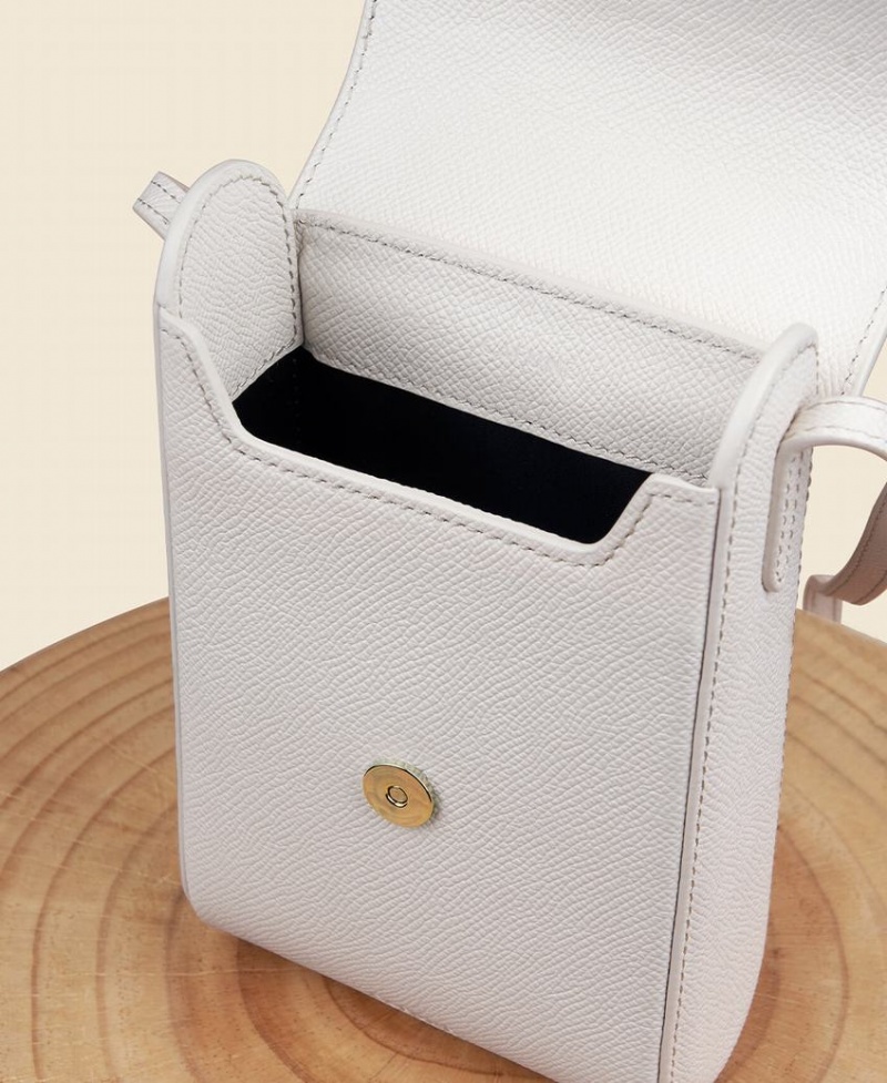 White Women's Cafuné Trunk Box Crossbody Bags | LNZ3388UQ